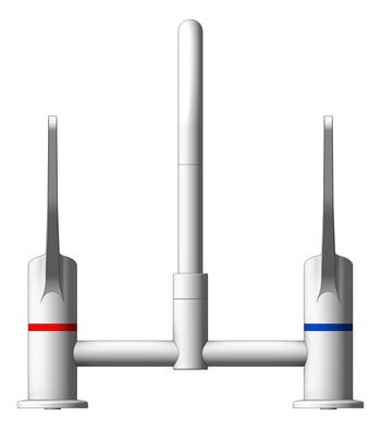 Front Image of TapSet Hob Enware WellbeingLeva Curved