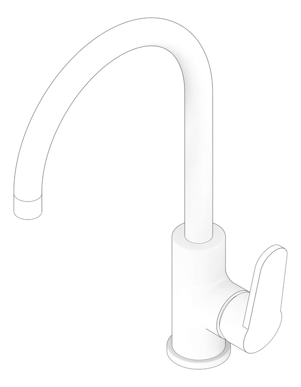 3D Documentation Image of TapSet Sink Enware Amara Gooseneck