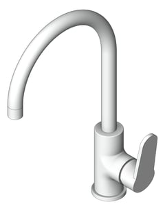 3D Shaded Image of TapSet Sink Enware Amara Gooseneck