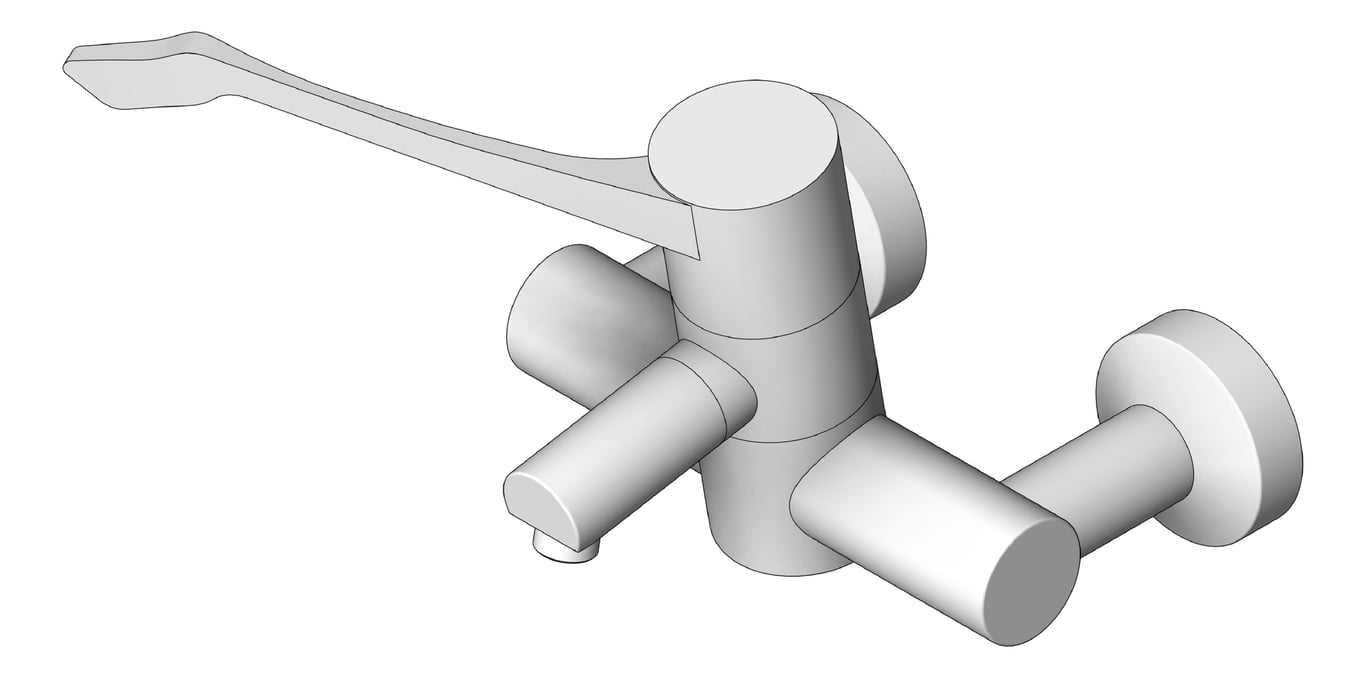 3D Shaded Image of TapSet Wall Enware Aquablend Surgeon