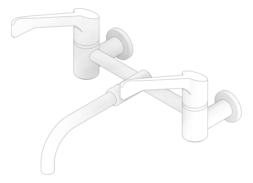 3D Documentation Image of TapSet Wall Enware Leva Surgeon Fixed