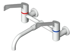 3D Shaded Image of TapSet Wall Enware Leva Surgeon Fixed