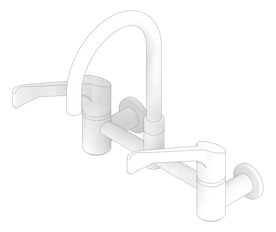 3D Documentation Image of TapSet Wall Enware Leva Surgeon Swivel
