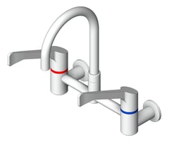 3D Shaded Image of TapSet Wall Enware Leva Surgeon Swivel