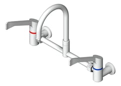 3D Shaded Image of TapSet Wall Enware Leva Surgeon Swivel Adjustable