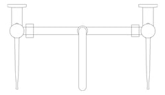 Plan Image of TapSet Wall Enware Leva Surgeon Swivel Adjustable