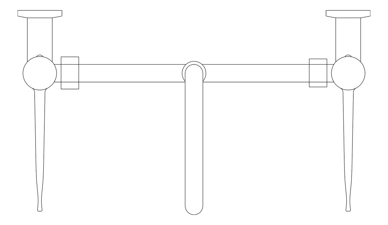 Plan Image of TapSet Wall Enware Leva Surgeon Swivel Adjustable