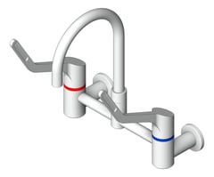 3D Shaded Image of TapSet Wall Enware WellbeingLeva Curved