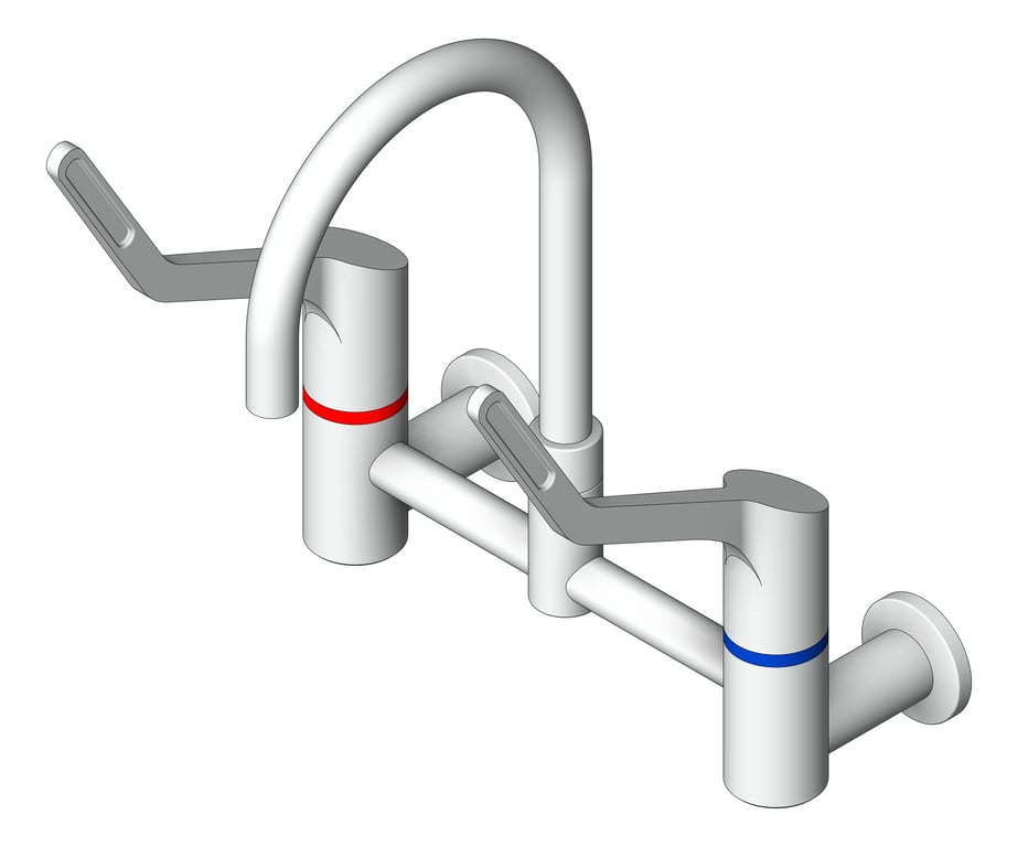 Navigate to TapSet Wall Enware WellbeingLeva Curved JumperValve