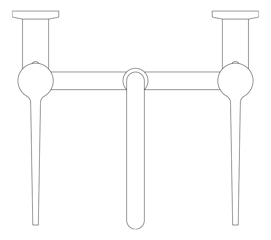 Plan Image of TapSet Wall Enware WellbeingLeva Curved JumperValve