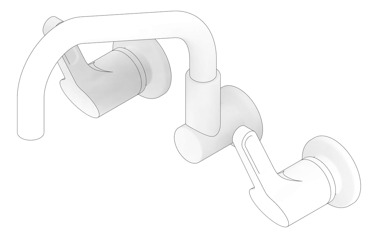 3D Documentation Image of TapSet Wall Enware WellbeingLeva Sink