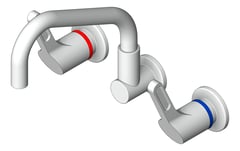 3D Shaded Image of TapSet Wall Enware WellbeingLeva Sink