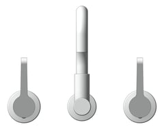 Front Image of TapSet Wall Enware WellbeingLeva Sink