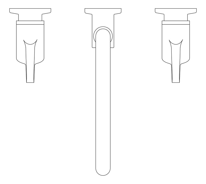 Plan Image of TapSet Wall Enware WellbeingLeva Sink