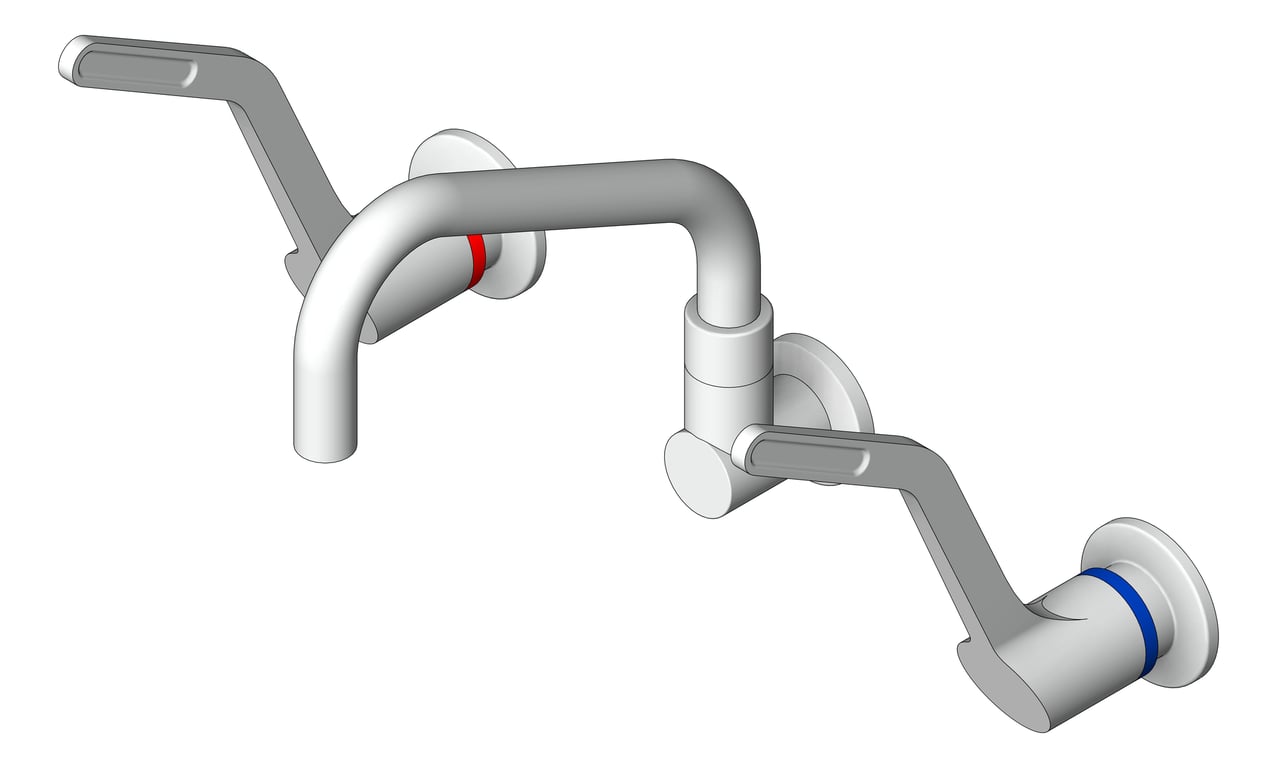 3D Shaded Image of TapSet Wall Enware WellbeingLeva Standard