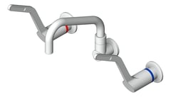 3D Shaded Image of TapSet Wall Enware WellbeingLeva Standard JumperValve