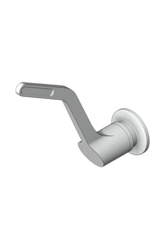 3D Shaded Image of Tap Wall Enware WellbeingLeva ExtendedLever