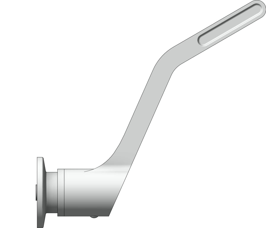 Left Image of Tap Wall Enware WellbeingLeva ExtendedLever