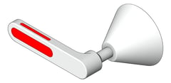 3D Shaded Image of Tap Wall Enware WellbeingLivia RightTurnClose