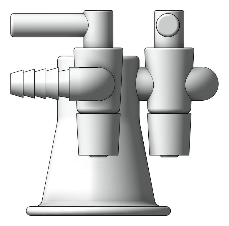 Left Image of Turret Enware TwoWayRightAngle