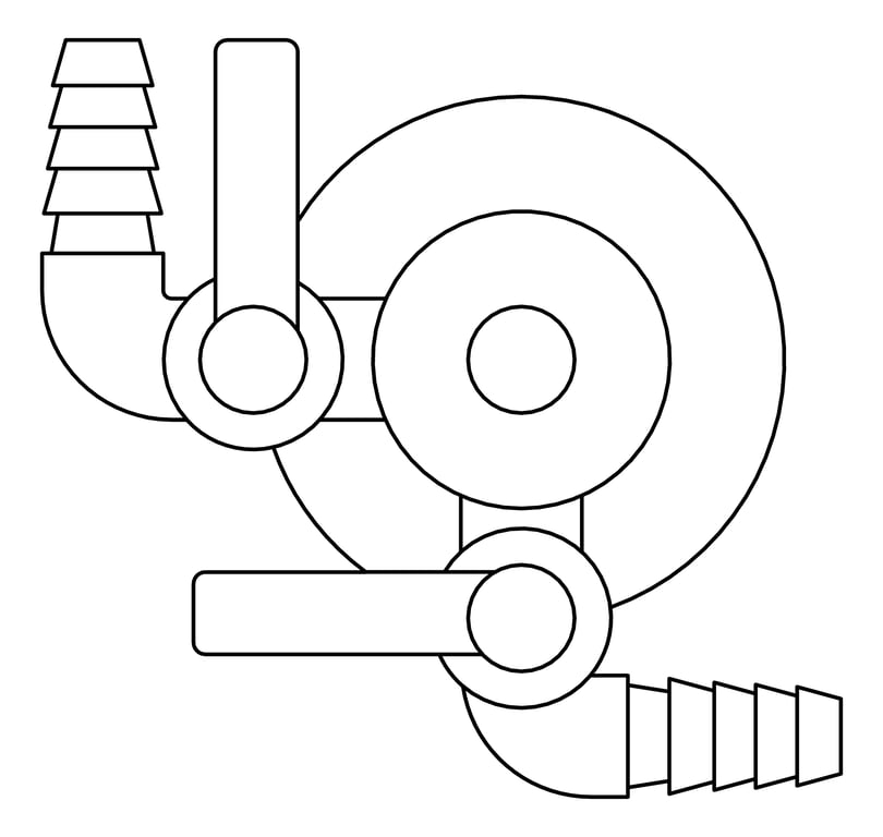 Plan Image of Turret Enware TwoWayRightAngle
