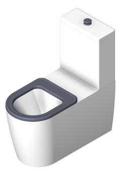 3D Shaded Image of ToiletSuite BackToWall Enware Wellbeing