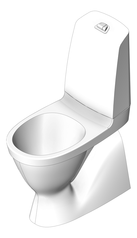 Image of ToiletSuite CloseCoupled Enware Care RaisedHeight