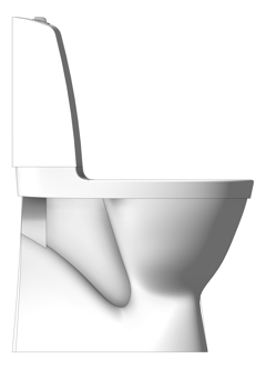 Left Image of ToiletSuite CloseCoupled Enware Care RaisedHeight
