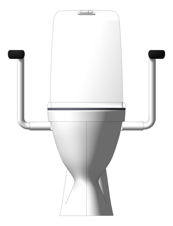 Front Image of ToiletSuite CloseCoupled Enware Care RaisedHeight SupportArms