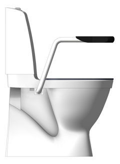 Left Image of ToiletSuite CloseCoupled Enware Care RaisedHeight SupportArms