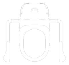 Plan Image of ToiletSuite CloseCoupled Enware Care RaisedHeight SupportArms