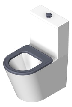 3D Shaded Image of ToiletSuite CloseCoupled Enware RaisedHeight
