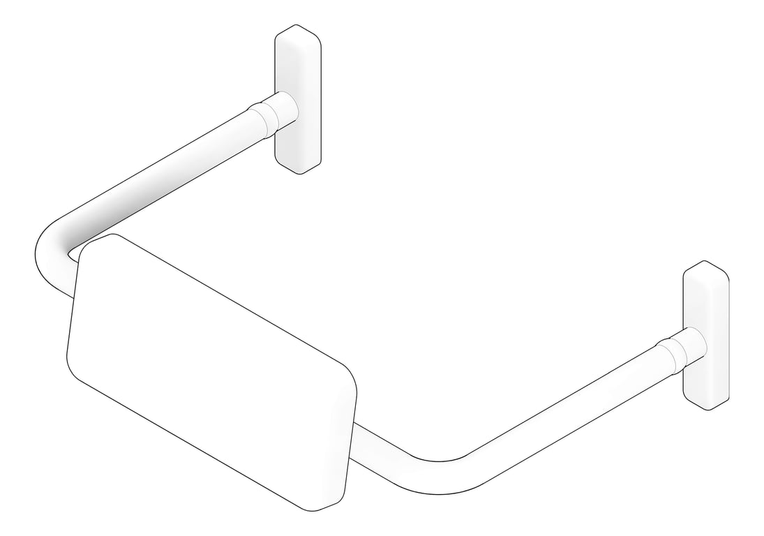 3D Documentation Image of BackRest WallMounted Enware Wellbeing