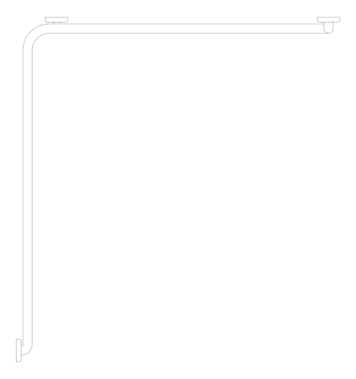Plan Image of GrabRail 90Deg Enware Wellbeing Corner LH