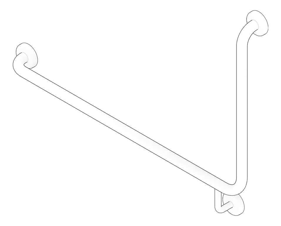 3D Documentation Image of GrabRail 90Deg Enware Wellbeing Left
