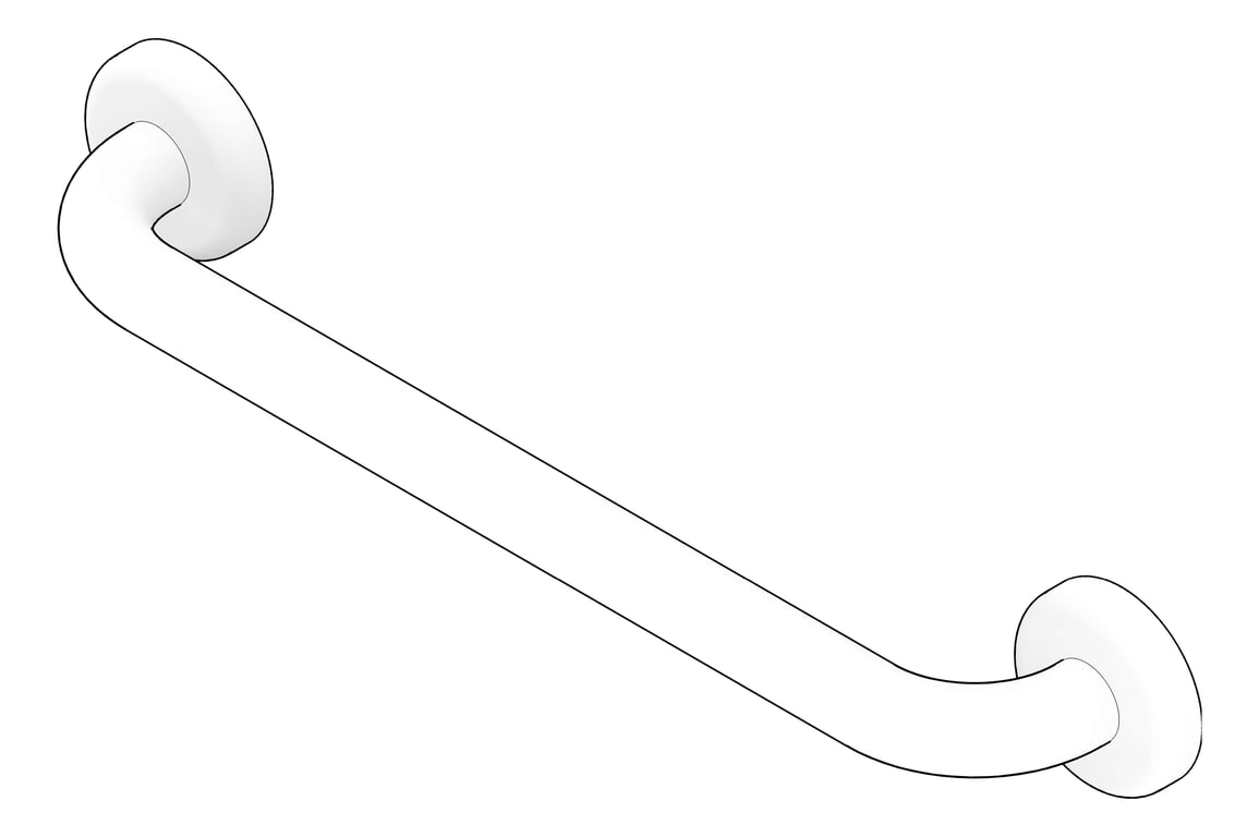 3D Documentation Image of GrabRail Straight Enware Wellbeing