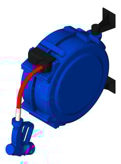 3D Shaded Image of HoseReel Wall Enware WashDown TriggerSpray HeavyDuty