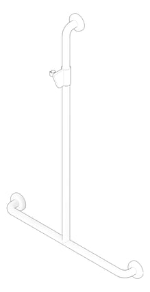 3D Documentation Image of ShowerRail Tshape Enware Wellbeing Centre ShowerKIt