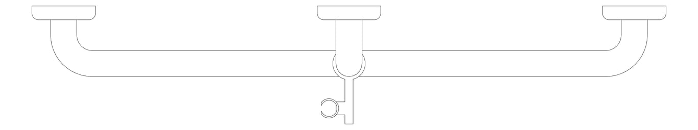Plan Image of ShowerRail Tshape Enware Wellbeing Centre ShowerKIt