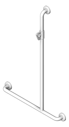 3D Shaded Image of ShowerRail Tshape Enware Wellbeing RightHand ShowerKIt