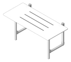 3D Shaded Image of ShowerSeat FoldDown Enware Wellbeing