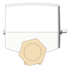 Left Image of WaterMeter Cold Enware Hydrus2 Wireless 20mm NoBracket