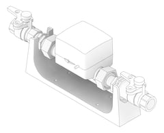 3D Documentation Image of WaterMeter Cold Enware Hydrus2 Wireless 20mm WithBracket