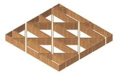 3D Presentation Image of CeilingBaffles Acoustic Europanel EuroCSC Geometric