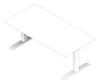 3D Documentation Image of Desk Single Europlan Tidal Premium AdjustableHeight