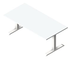 3D Presentation Image of Desk Single Europlan Tidal Premium AdjustableHeight