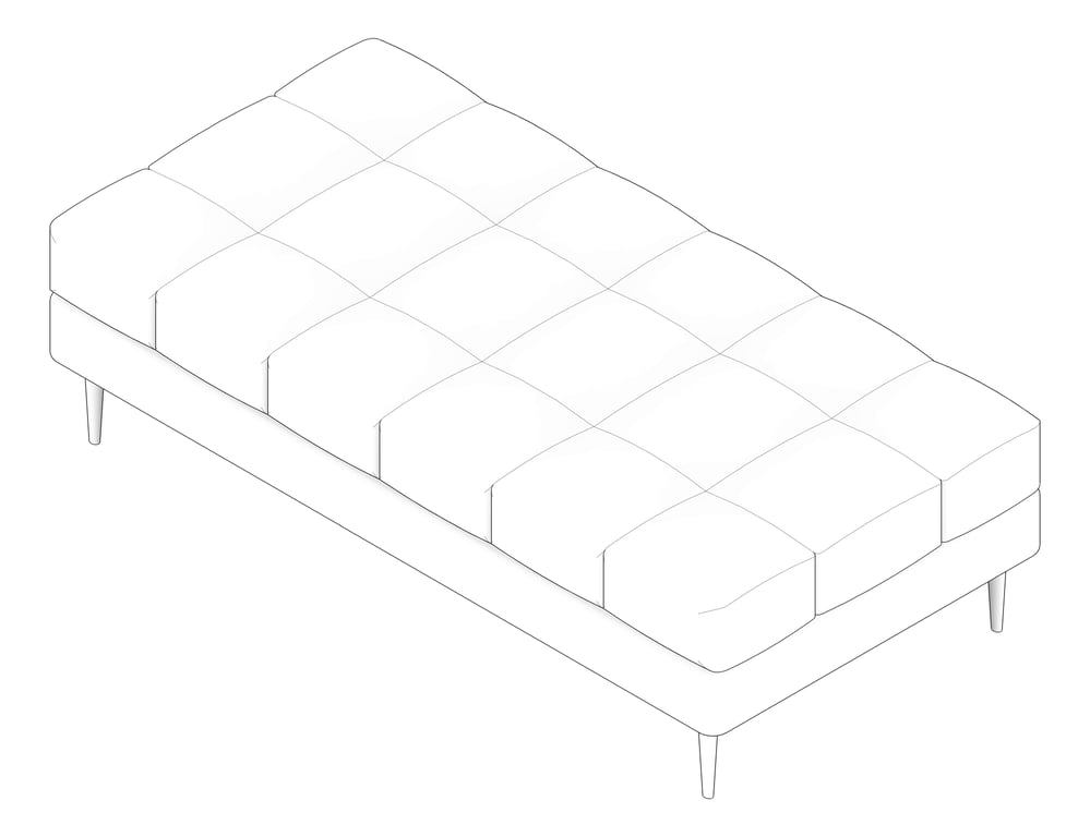 3D Documentation Image of Seat Ottoman Europlan Monsoon Large