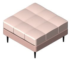 3D Presentation Image of Seat Ottoman Europlan Monsoon Standard