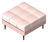 3D Shaded Image of Seat Ottoman Europlan Monsoon Standard