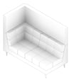 3D Documentation Image of Seat Sofa Europlan Monsoon Double Corner LHS